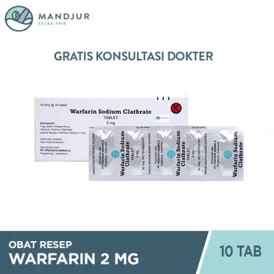 Warfarin 2 mg 10 Tablet