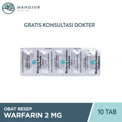 Warfarin 2 mg 10 Tablet