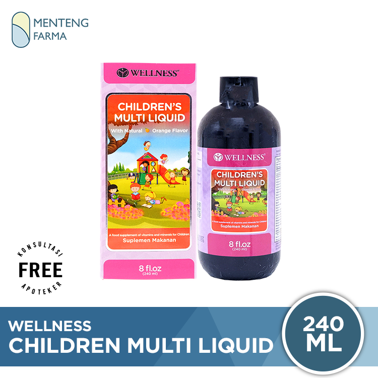 Wellness Children Multi Liquid - Vitamin Pertumbuhan Anak - Menteng Farma