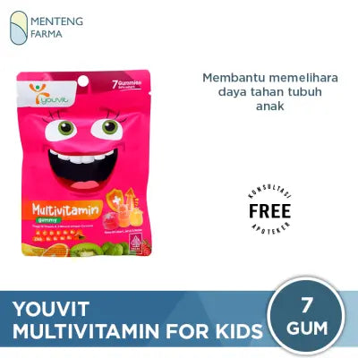Youvit Multivitamin For Kids Sachet - Multivitamin Gummy Anak Rasa Mix Buah