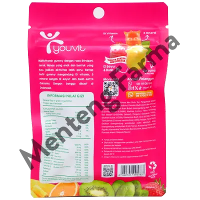 Youvit Multivitamin For Kids Sachet - Multivitamin Gummy Anak Rasa Mix Buah
