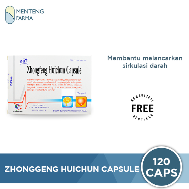 Zhongfeng Huichun Capsule - Obat Herbal Sirkulasi Darah - Menteng Farma