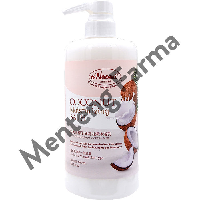 O'Naomi Coconut Moisturizing Bath 800 mL - Sabun Pelembab Kulit Kering dan Kusam - Menteng Farma