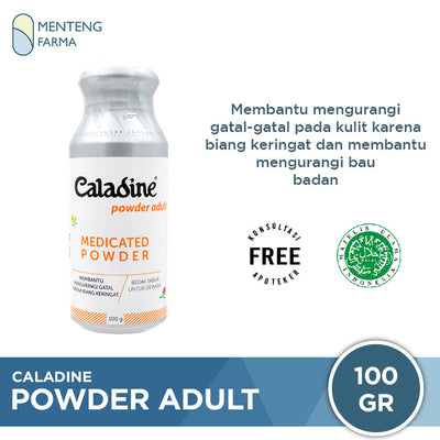 Caladine Powder Adult 100 Gr - Bedak Tabur Gatal Biang Keringat - Menteng Farma