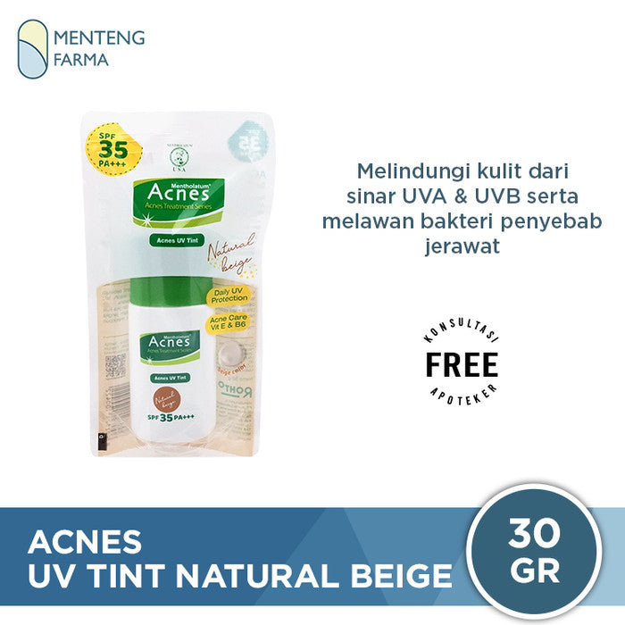 Acnes UV Tint Natural Beige SPF 35 PA+++ 30 Gr - Sunscreen Kulit Berjerawat