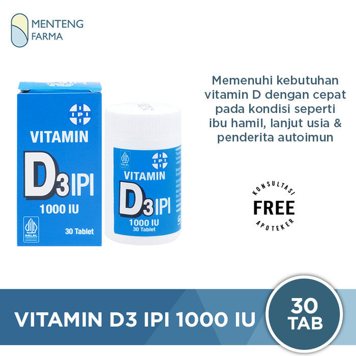 IPI Vitamin D3 30 Tablet - Suplementasi Vitamin D dengan Cepat