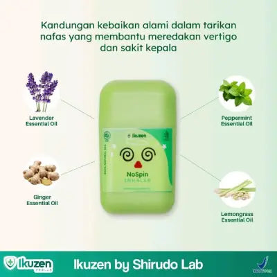 Ikuzen NoSpin Inhaler - Aromaterapi Essential Oil yang Membantu Meredakan Stres dan Kecemasan