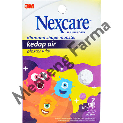 Plester Luka 3M Nexcare Waterproof Motif Monster - Plester Luka Anak - Menteng Farma