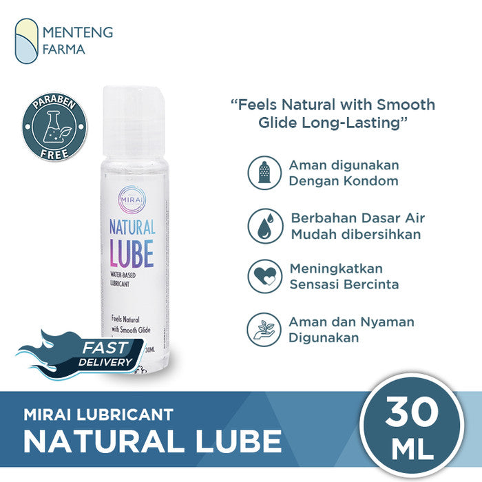 Mirai Lubricant Natural Lube 30 mL - Water Based Lubricant - Menteng Farma