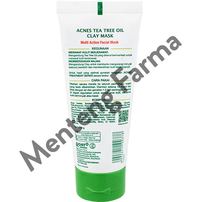 Acnes Tea Tree Oil Clay Mask 50 Gr - Masker Kulit Berjerawat