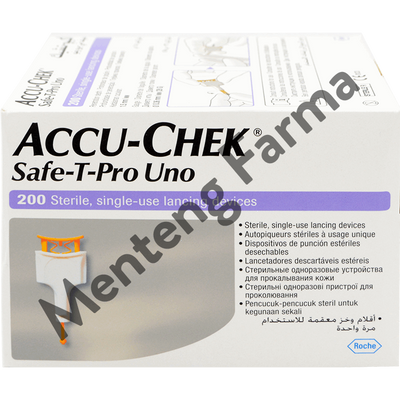 Accu-Chek Safe T Pro Uno 200 Pcs - Jarum Lancet Steril