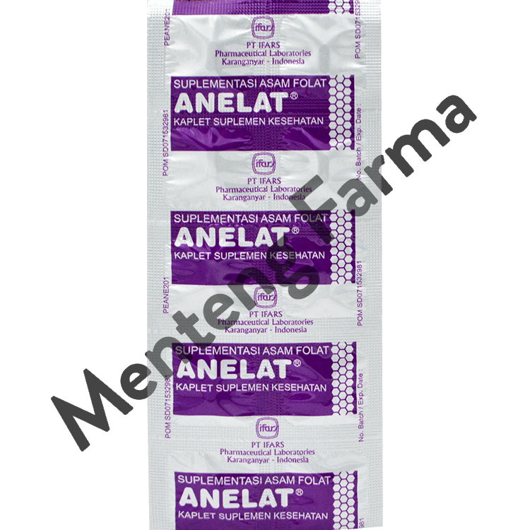 Anelat Strip 10 Kaplet - Suplementasi Asam Folat Ibu Hamil