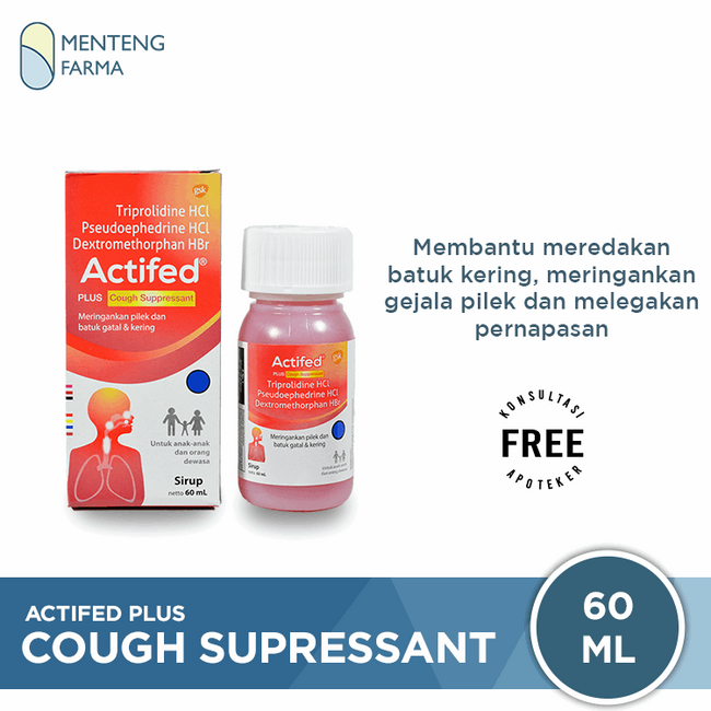 Actifed Plus Cough Suppressant (Actifed Merah)