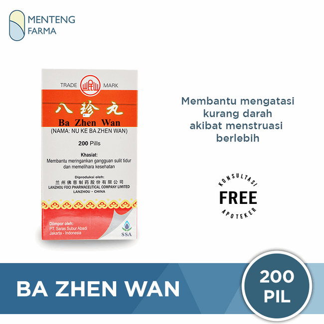 Ba Zhen Wan - Obat Penambah Darah, Mengatasi Gangguan Tidur/Insomnia