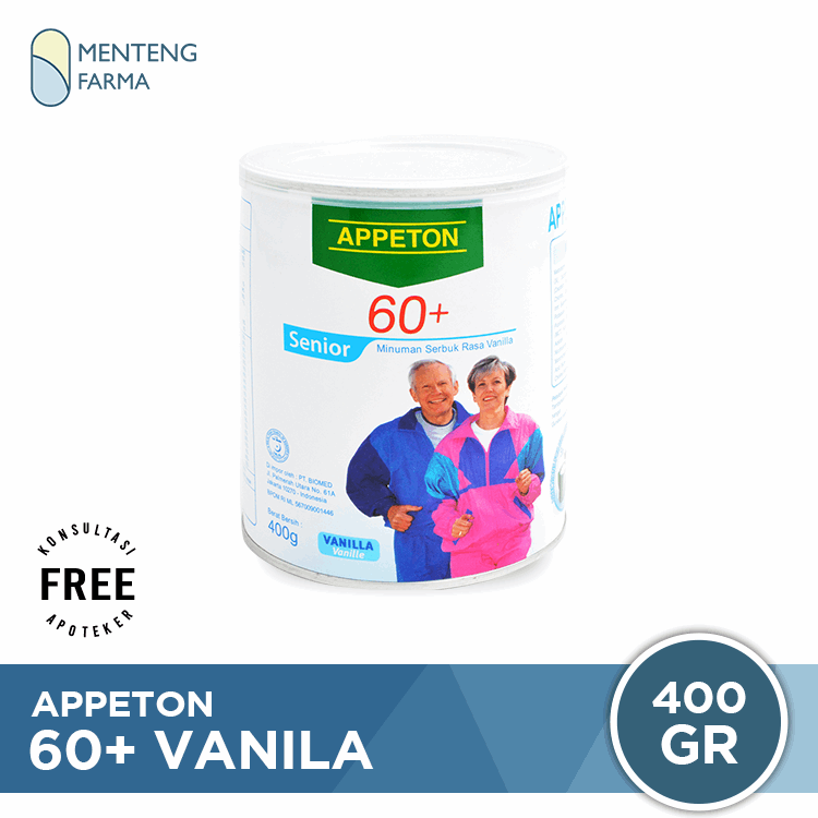 Appeton 60+ Vanilla 400 gr - Susu Penambah Nutrisi Lansia