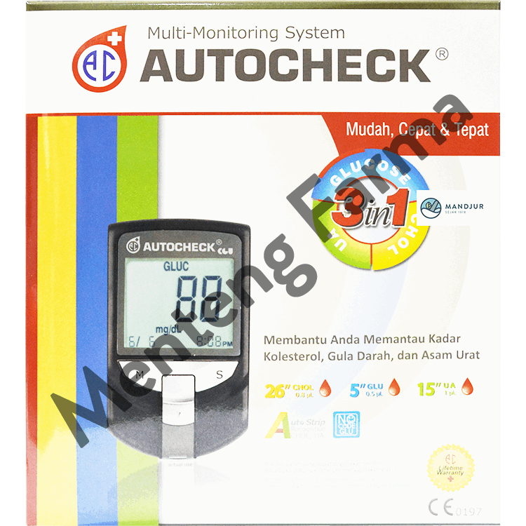 Autocheck 3in1 Alat Test Kolesterol, Gula Darah, Asam Urat