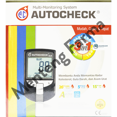 Autocheck 3in1 Alat Test Kolesterol, Gula Darah, Asam Urat