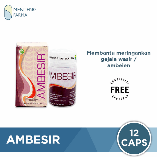 Ambesir 12 Kapsul - Herbal Wasir Ambeien dan Melancarkan BAB