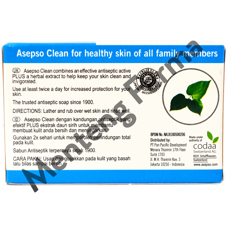Asepso Clean 80 Gram - Sabun Batang Antiseptik