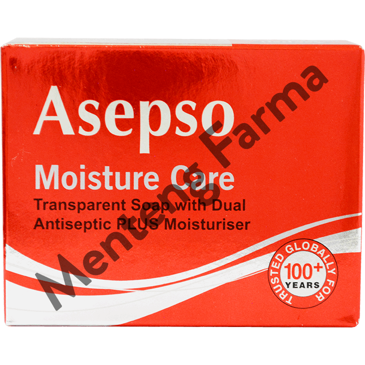 Asepso Moisture Care Transparent Soap 80 Gram - Sabun Batang Antiseptik
