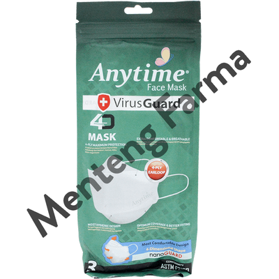 Anytime Convex Masker 4D Isi 3 Pcs - Masker Convex Anytime Earloop