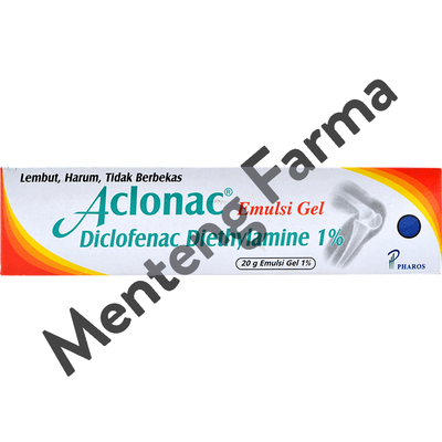 Aclonac Emulgel 1% 20 g - Gel Pereda Nyeri Sendi, Memar, Keseleo