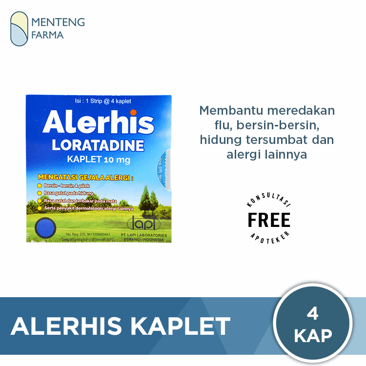 Alerhis 4 Kaplet - Obat Flu dan Alergi