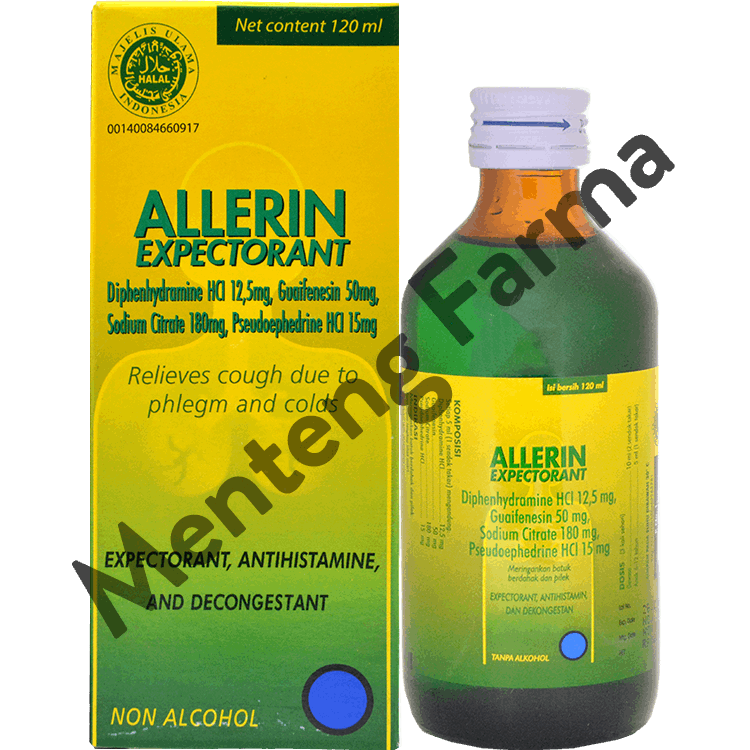 Allerin Expectoran Sirup 120 mL - Obat Batuk dan Pilek