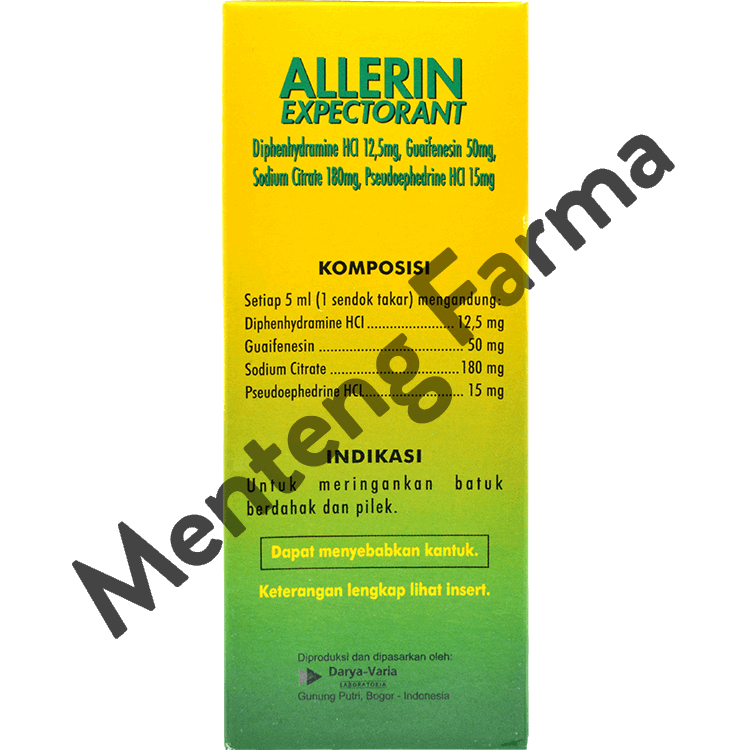 Allerin Expectoran Sirup 120 mL - Obat Batuk dan Pilek