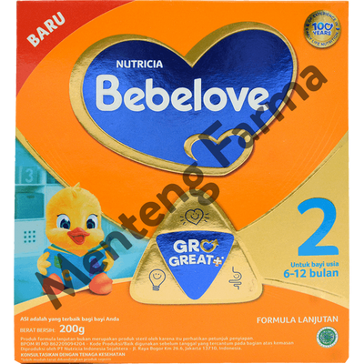 Bebelove 2 (6 - 12 Bulan) Formula Bayi Bubuk 200 Gram