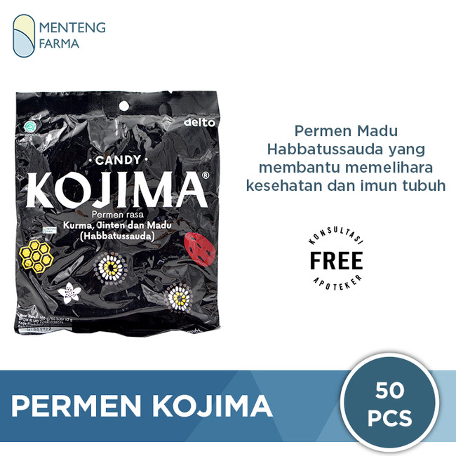 Permen Kojima 50 Butir - Permen Kurma Jinten dan Madu - Menteng Farma