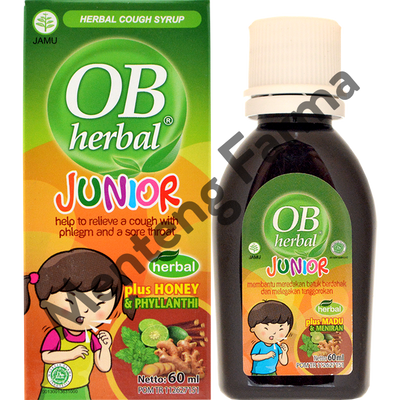 OB Herbal Junior 60 mL - Sirup Obat Batuk Anak - Menteng Farma