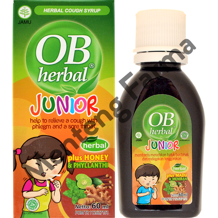 OB Herbal Junior 60 mL - Sirup Obat Batuk Anak - Menteng Farma