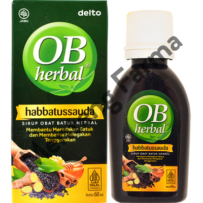 OB Herbal Habbatussauda 60 mL - Sirup Obat Batuk Herbal - Menteng Farma