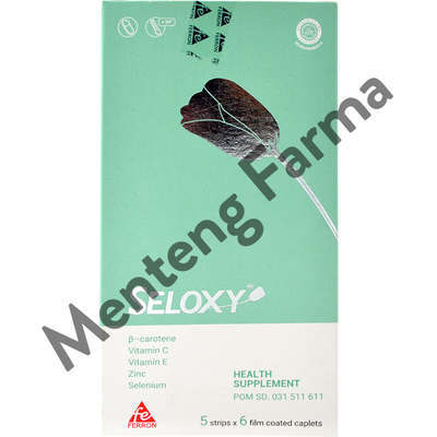 Seloxy Dus Isi 5 Strip - Vitamin A, C, E, Zinc dan Selenium - Menteng Farma