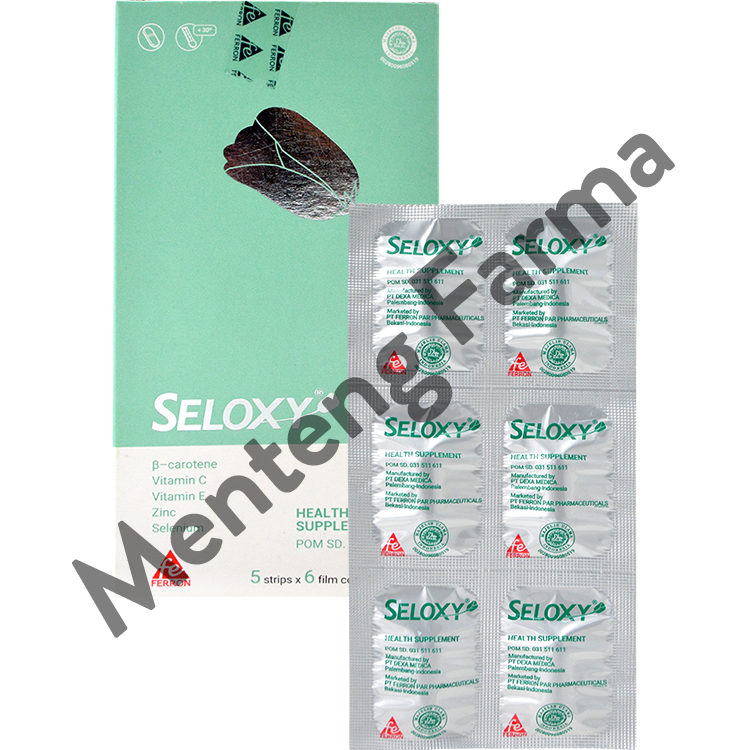 Seloxy Dus Isi 5 Strip - Vitamin A, C, E, Zinc dan Selenium - Menteng Farma