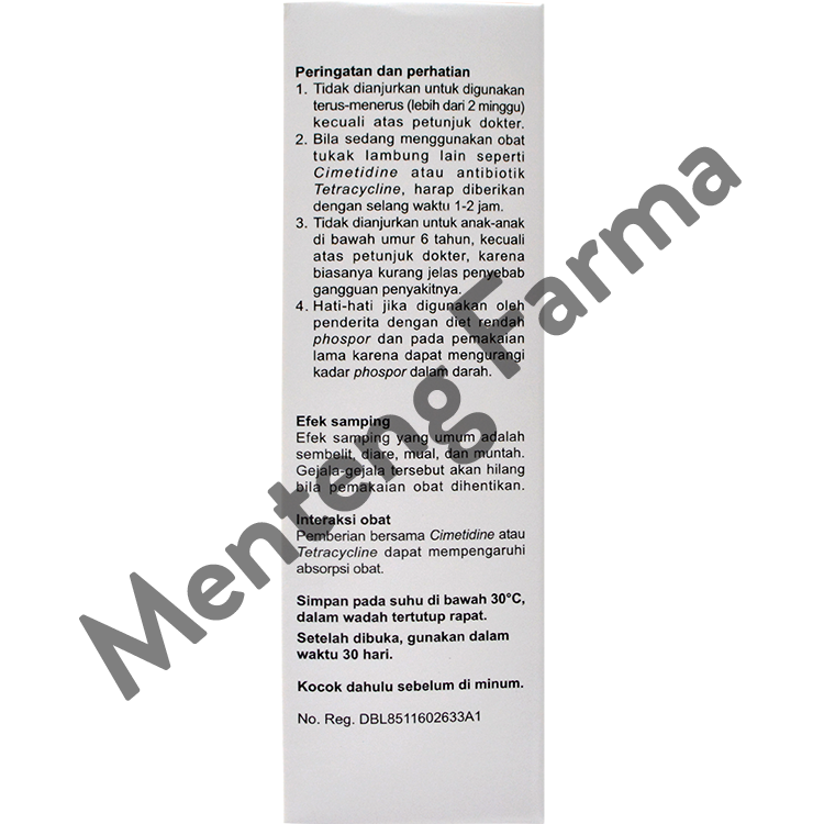 Plantacid Sirup 100 ml - Obat Asam Lambung, Maag, Tukak Usus - Menteng Farma