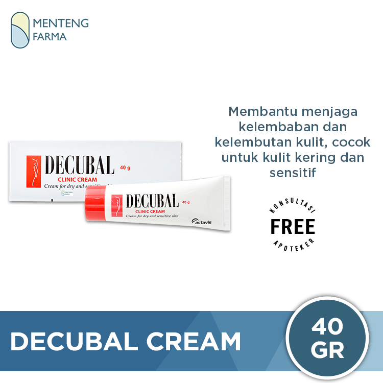 Decubal Cream 40 g - Pelembab Kulit Kering dan Sensitif - Menteng Farma