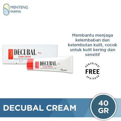 Decubal Cream 40 g - Pelembab Kulit Kering dan Sensitif - Menteng Farma