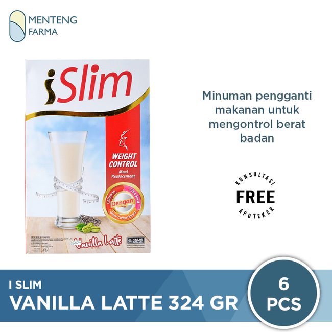 I Slim Vanilla Latte 324 Gr (6 Pcs) - Susu Diet Pengganti Makan - Menteng Farma