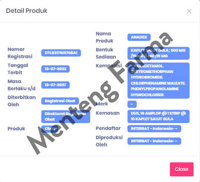 Anadex 10 Kaplet - Obat Penurun Demam - Menteng Farma