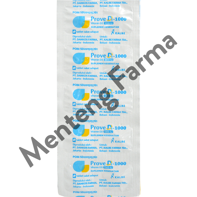 Prove Vitamin D3-1000 IU Strip 10 Tablet - Memenuhi Kebutuhan Vitamin D - Menteng Farma