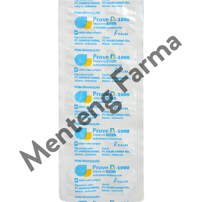 Prove Vitamin D3-1000 IU Strip 10 Tablet - Memenuhi Kebutuhan Vitamin D - Menteng Farma