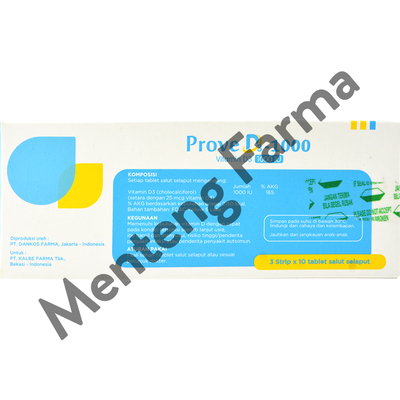 Prove Vitamin D3-1000 IU Strip 10 Tablet - Memenuhi Kebutuhan Vitamin D - Menteng Farma