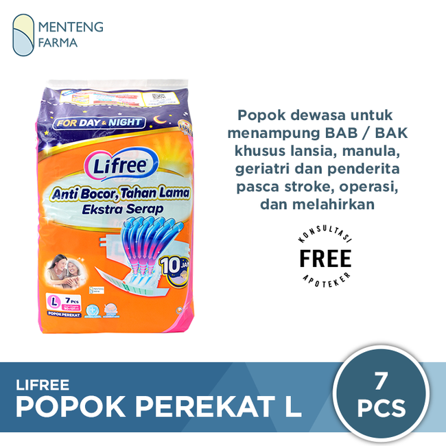 Lifree Popok Perekat L7 - Popok Perekat Dewasa Anti Bocor - Menteng Farma