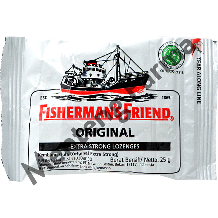 Fisherman's Friend Original Extra Strong - Permen Pelega Tenggorokan - Menteng Farma