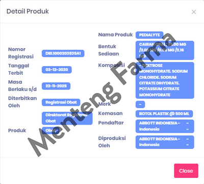 Pedialyte Original 500 mL - Pengganti Cairan Tubuh - Menteng Farma