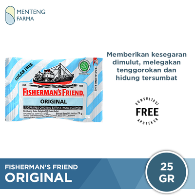 Fisherman's Friend Original Sugar Free - Permen Pelega Tenggorokan - Menteng Farma