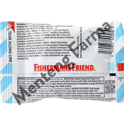 Fisherman's Friend Original Sugar Free - Permen Pelega Tenggorokan - Menteng Farma