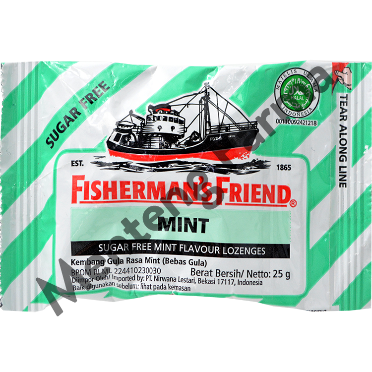 Fisherman's Friend Mint Sugar Free - Permen Pelega Tenggorokan - Menteng Farma